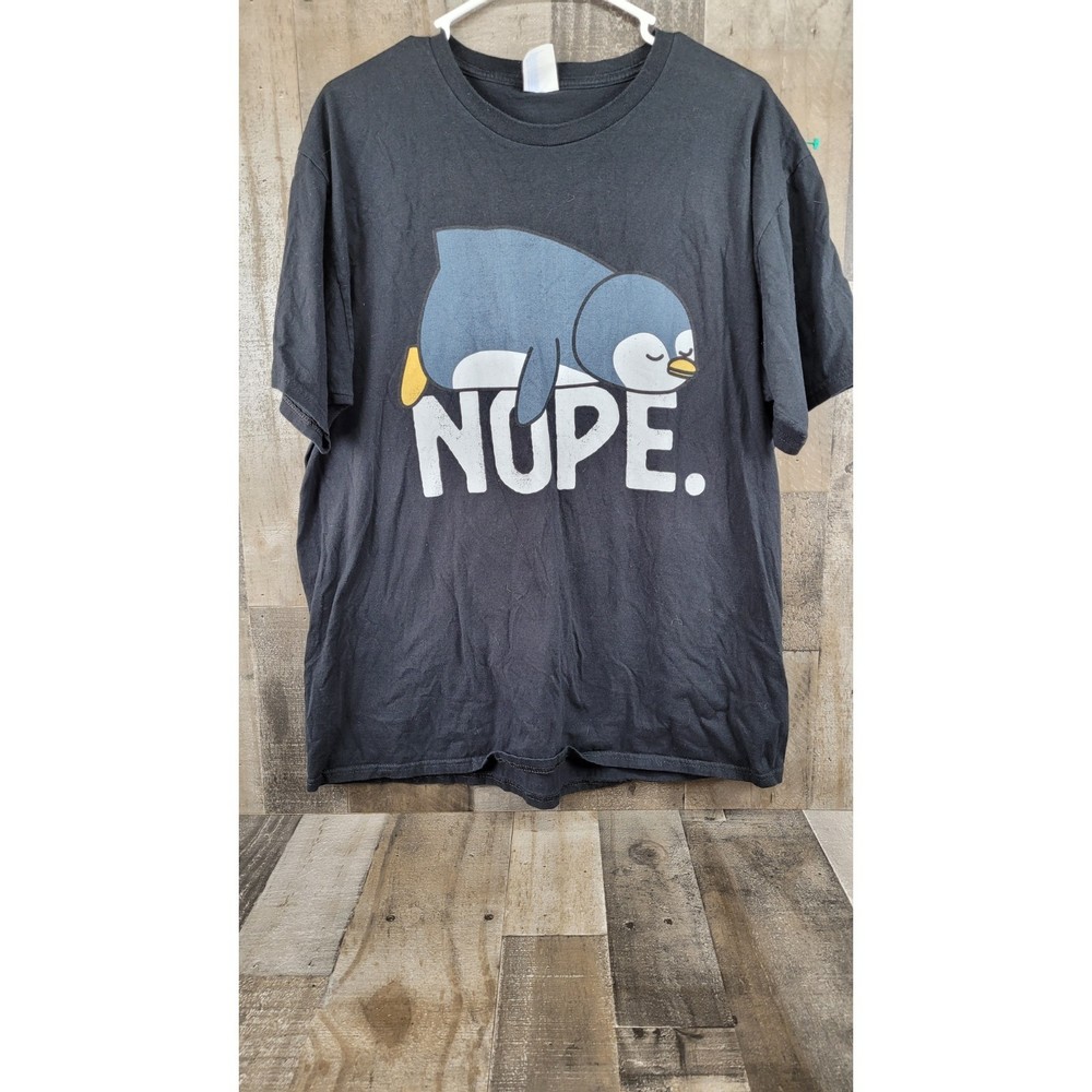 Penguin Nope Sleep Cartoon Bird Animals Funny Gift T Shirt Tee New Size XL